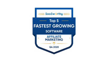 top 5 fastest growing software badge