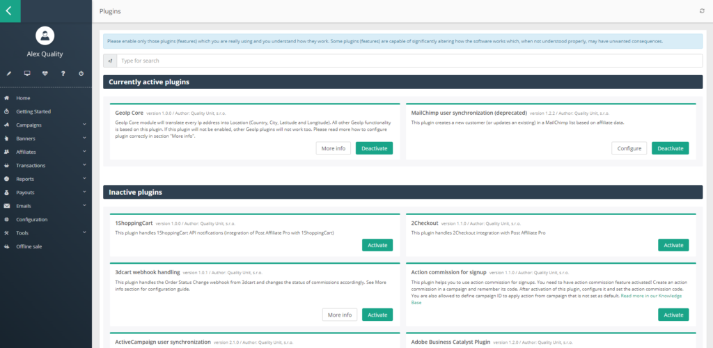 Post Affiliate Pro-Plugins